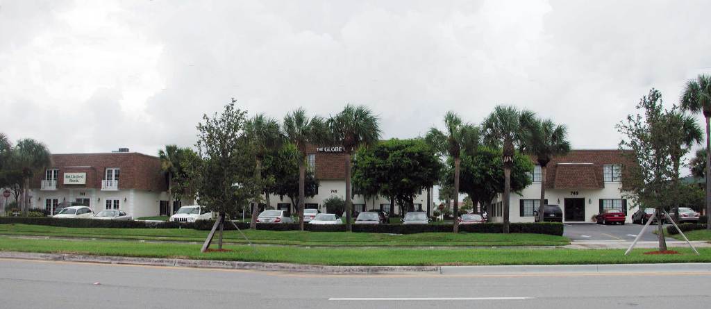 The three Globe office buildings on Federal Highway